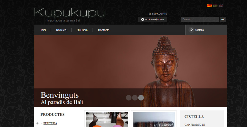 Entrega de la nova botiga on-line balikupuku.com