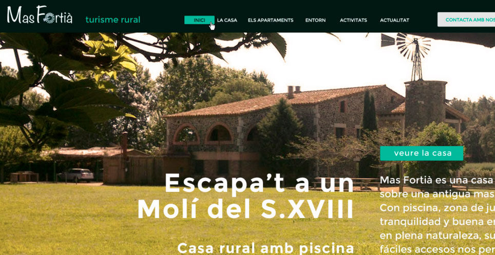 diseño web Bescanó turismo rural