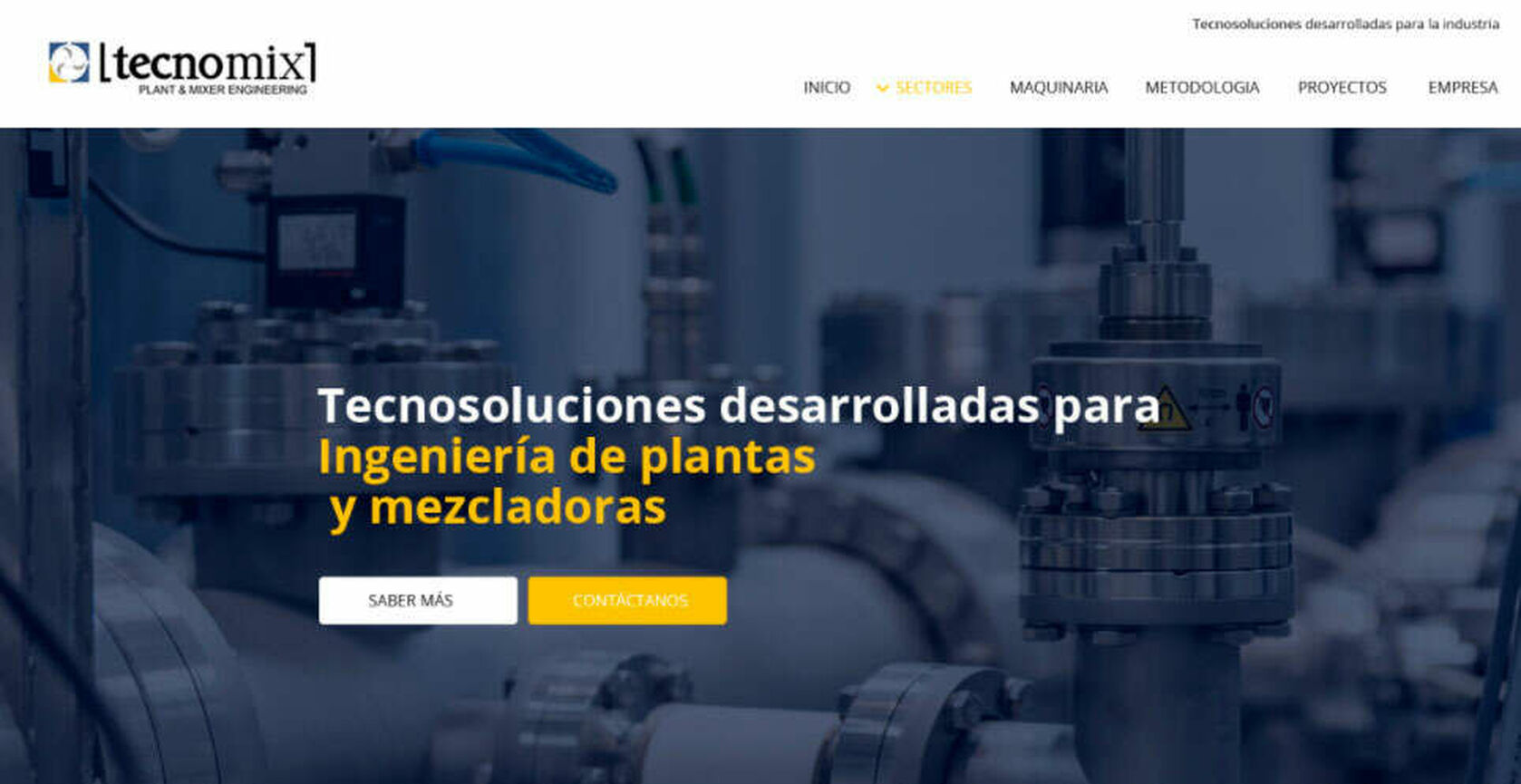 Diseño de la nueva página web por la empresa industrial Tecnomix de Vic
