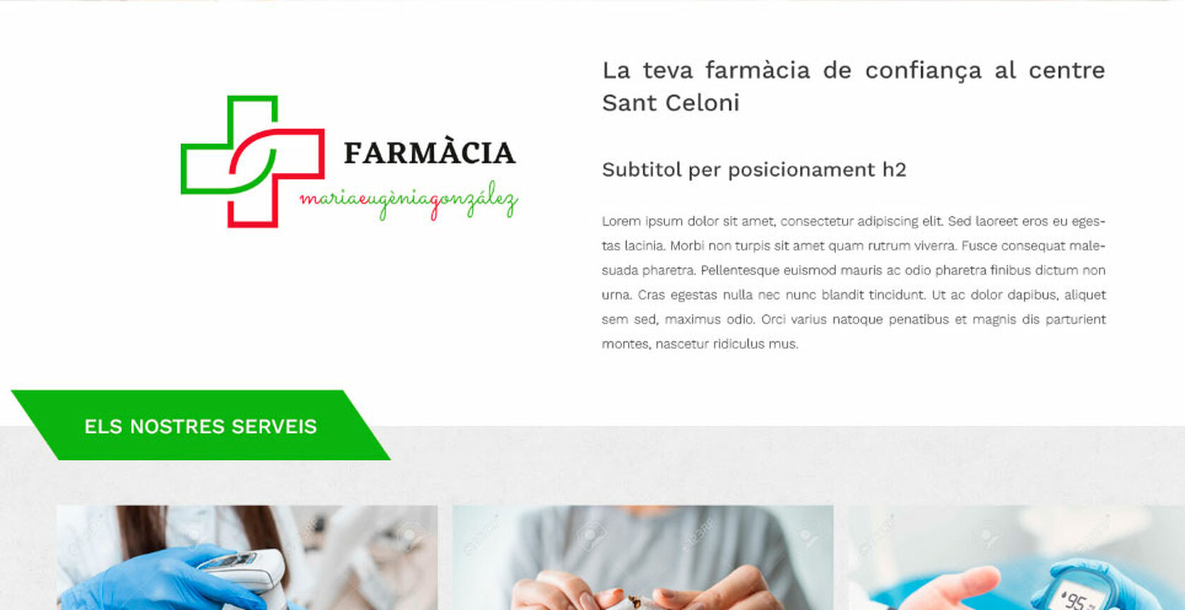 Projecte de pàgina web amb Kit Digital per a Farmàcia Meg a Sant Celoni