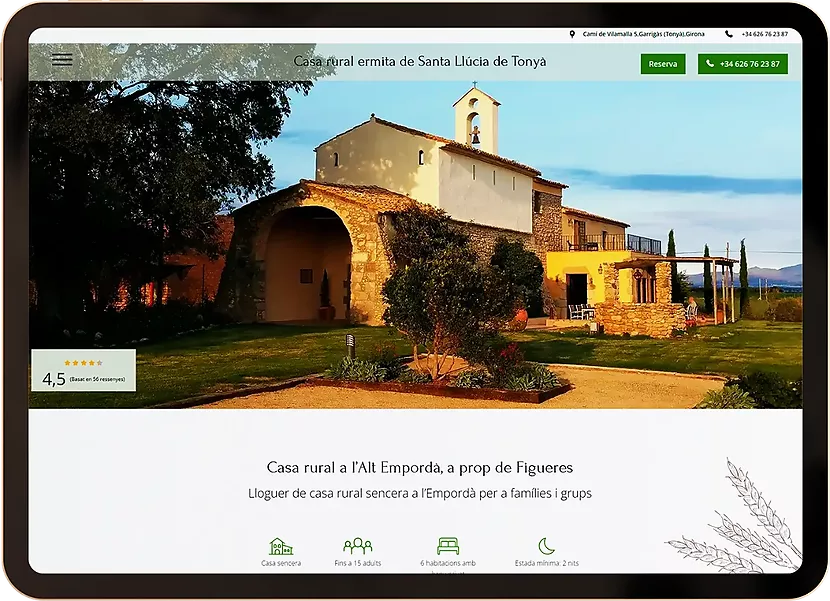 Casa rural ermita de Santa Llúcia de Tonyà