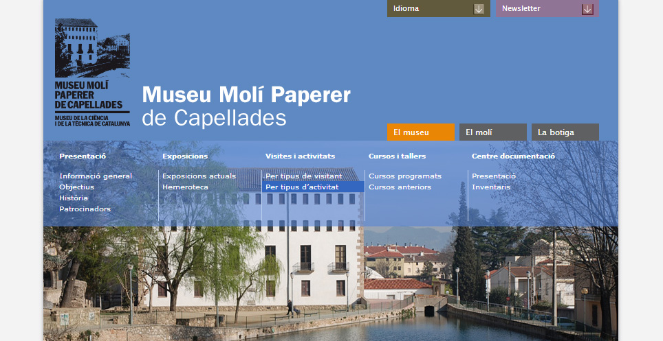 Diseño web Capellades Museu Molí Paperer