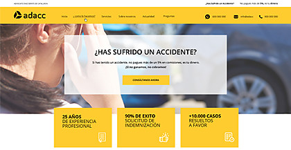Projecte de disseny de pàgina web per a Adacc a Girona