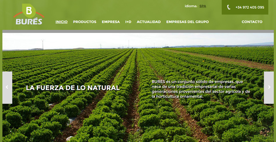 Disseny web a Girona pel grup empresarial Burés