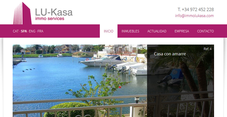 Finalitzem el projecte de disseny web per la agència immobiliària Lukasa d'Empuriabrava