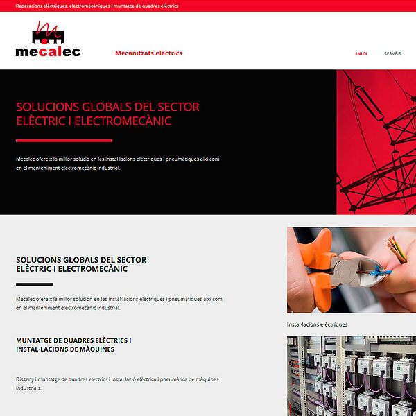 Diseño de página web corporativa industrial