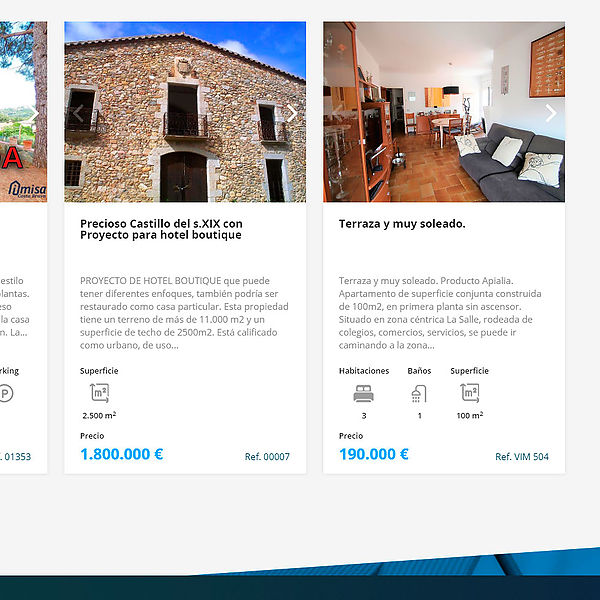 Projectes de pàgines web per a Immobiliàries a la Costa Brava